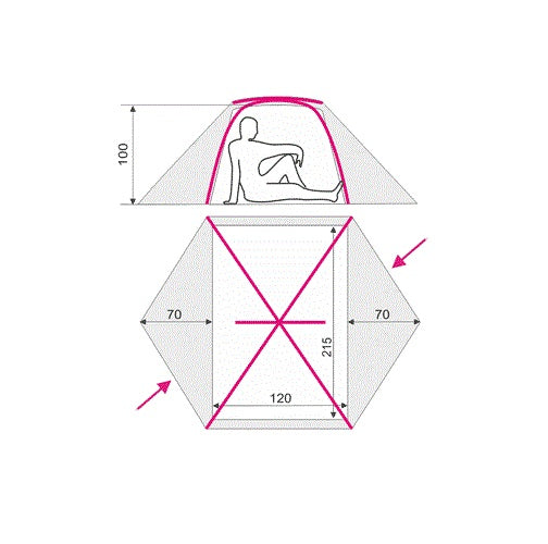Load image into Gallery viewer, SkyLine 2 Lite Ultralight All-Season Tent with Dual Vestibules and Premium Silicone-Coated Nylon Construction