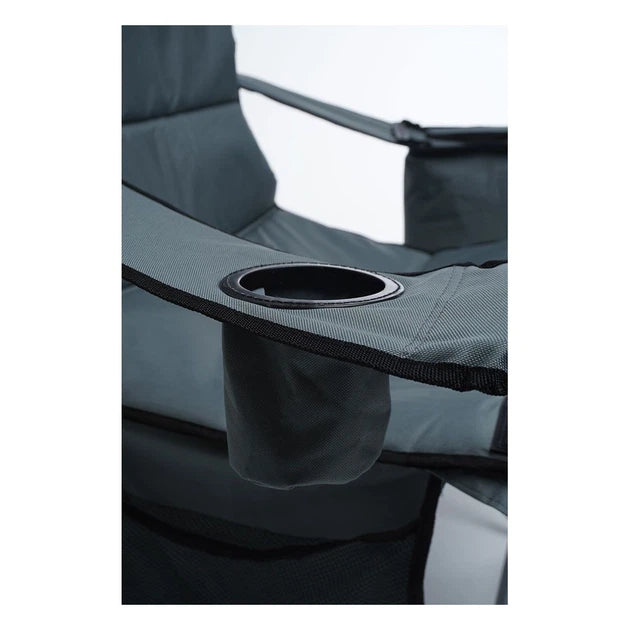 Load image into Gallery viewer, Base Camp Hunter High-Back Camp Chair with Dual Storage Pockets & Cup Holder