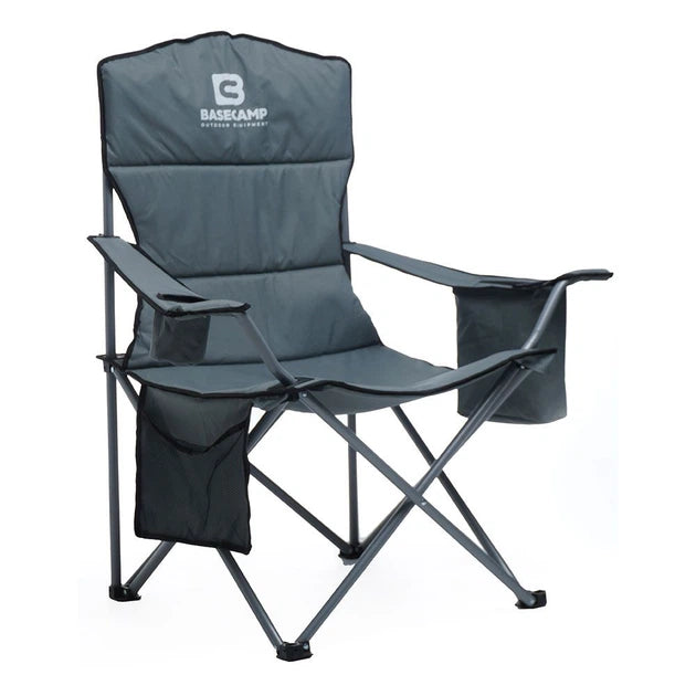 Load image into Gallery viewer, Base Camp Hunter High-Back Camp Chair with Dual Storage Pockets & Cup Holder