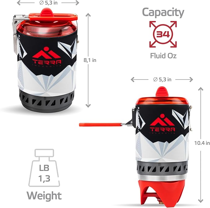 Load image into Gallery viewer, Wezen Integrated Cooking System with 1L Pot and Auto-Ignition - Compact 2200W Stove for Efficient Alpine Cooking and Technical Trekking