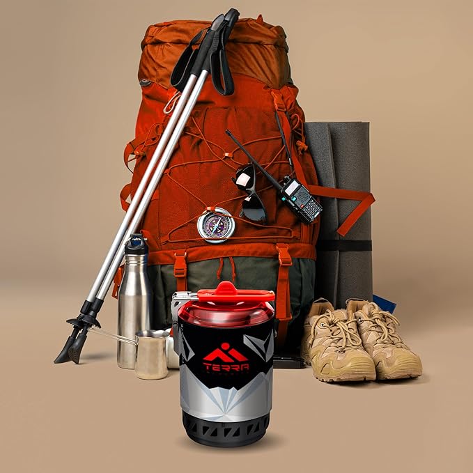 Load image into Gallery viewer, Wezen Integrated Cooking System with 1L Pot and Auto-Ignition - Compact 2200W Stove for Efficient Alpine Cooking and Technical Trekking