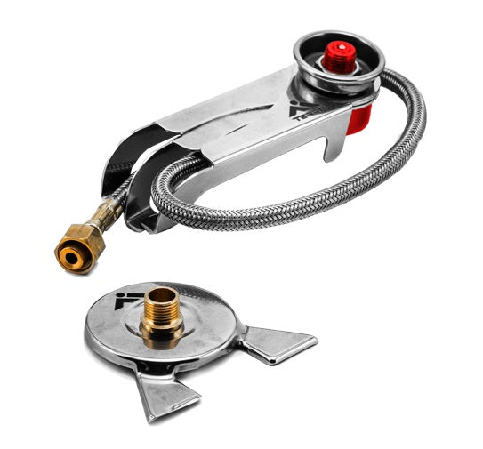 Load image into Gallery viewer, Adapter Tube EPI-GAS Conversion Kit with 190mm (7.5in) Hose - Threaded to Clip-On Canister Adapter (144g/5.1oz)