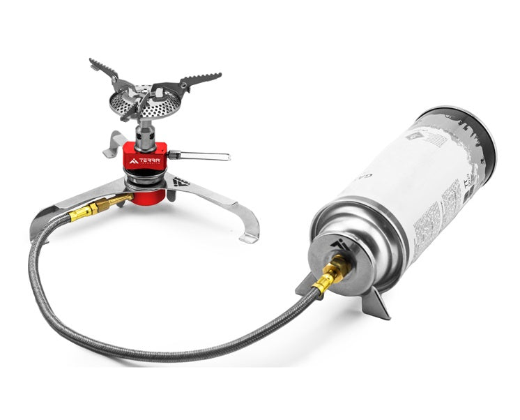 Load image into Gallery viewer, Adapter Tube EPI-GAS Conversion Kit with 190mm (7.5in) Hose - Threaded to Clip-On Canister Adapter (144g/5.1oz)