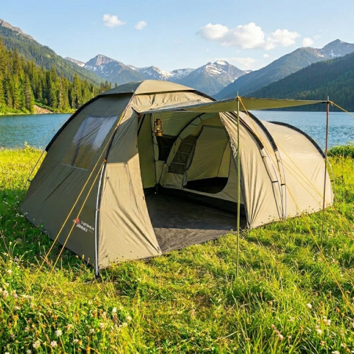 Load image into Gallery viewer, Grand 5 five-person family tent with a large convertible vestibule