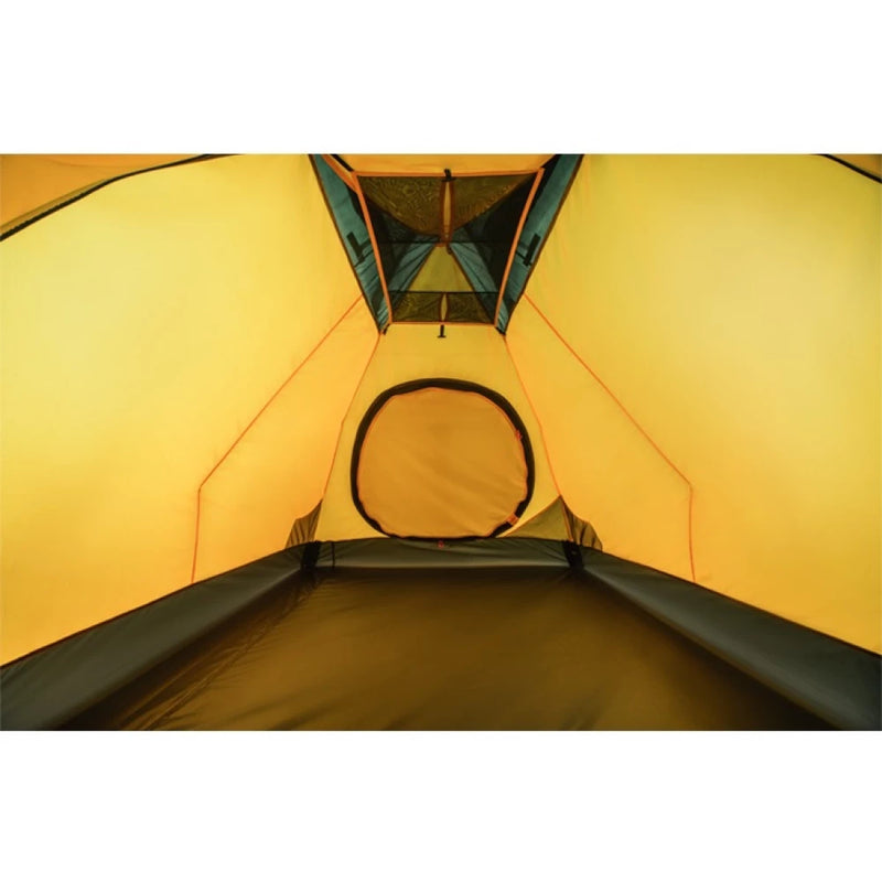 Load image into Gallery viewer, Internal view of the orange breathable inner tent of the Ksena 3 trekking model