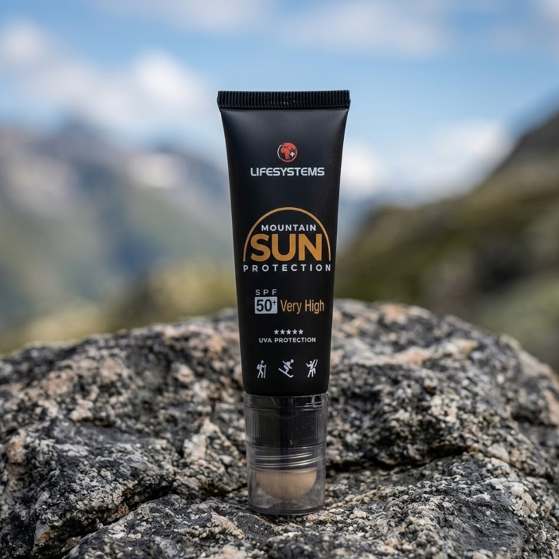 Load image into Gallery viewer, Sunscreen & Lip Balm, SPF50, UVA/UVB Protection, Sweat Resistant, Ideal for High-Altitude Sports | Lifesystems Mountain Combi Stick