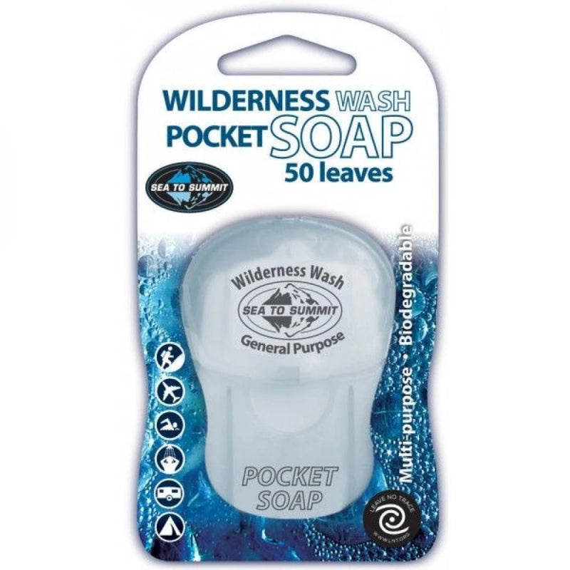 Load image into Gallery viewer, Sea to Summit Wilderness Wash Pocket Soap pack with 50 biodegradable soap leaves