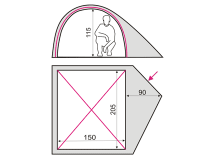 Load image into Gallery viewer, Alfa 2 Double-Wall 3-Season Camping Tent with Vestibule for 2-3 Person Backpacking