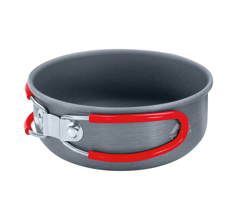 Load image into Gallery viewer, Alu Bol 550 Camping Bowl with Foldable Handles - Lightweight Anodized Aluminum 18.6 fl oz Bowl with Mesh Storage Bag