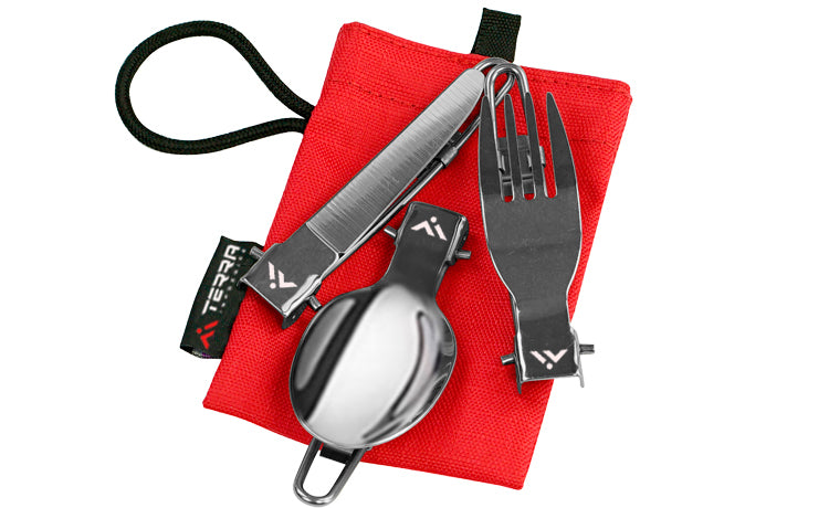 Load image into Gallery viewer, Camping Utensils Set Stainless Steel Knife Fork Spoon with Case
