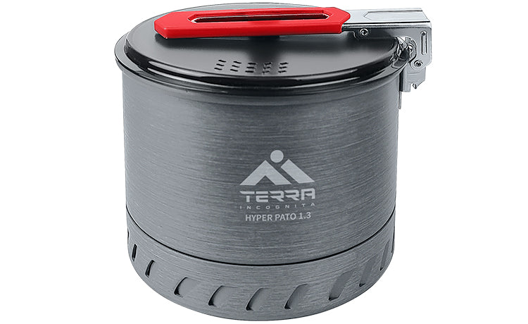Load image into Gallery viewer, Camping Pot 1.3L Heat Exchange for Backpacking Cooking – Hyper Pato