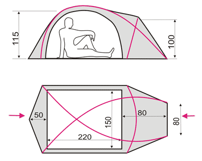 Load image into Gallery viewer, Ksena 2/2 Alu All-Season Tent with Dual Entrances and Choice of Fiberglass or Aluminum Frame for Camping Adventures