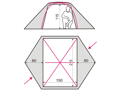 Load image into Gallery viewer, Omega 2 All-Season Double-Wall Tent with Dual Vestibules and Fiberglass Frame for Year-Round Camping
