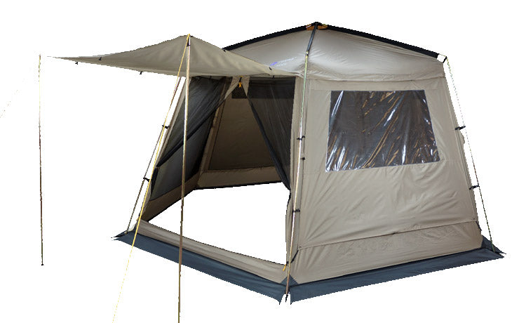 Load image into Gallery viewer, Picnic Family Gazebo Tent with Metal Frame and Insect Protection - Spacious Shelter for Outdoor Kitchen and Dining Area