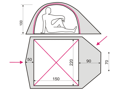Load image into Gallery viewer, Platou 2/2 Alu Lightweight All-Season Tent with Extended Vestibule and Choice of Frame Materials