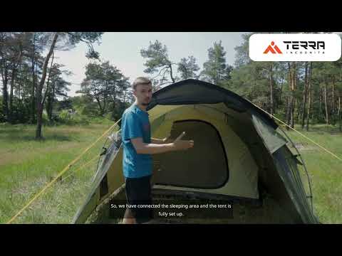 Load and play video in Gallery viewer, Camp 4 Four-Person Tunnel Tent with Extended Vestibule and Support Poles - Affordable Family Camping Shelter with Dual Entrances
