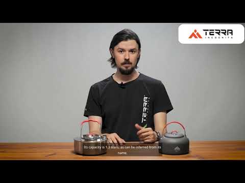 Load and play video in Gallery viewer, Steel Ketel 1.6L Stainless Steel Camping Kettle - Premium 18/8 Grade Outdoor Cooking Teapot with Heat-Resistant Silicone Grips