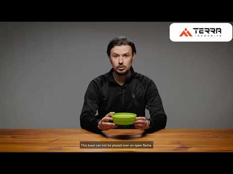 Load and play video in Gallery viewer, Alu Bol 550 Camping Bowl with Foldable Handles - Lightweight Anodized Aluminum 18.6 fl oz Bowl with Mesh Storage Bag