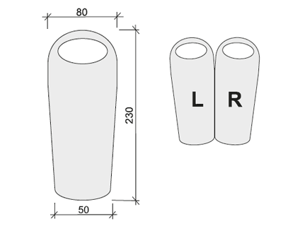 Load image into Gallery viewer, Siesta Long Sleeping Bag Series - Extended Length 76.8" Premium Synthetic Mummy Bags with GLOW ZIP PULL for Tall Users 195cm/6'5"