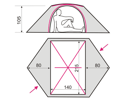Load image into Gallery viewer, SkyLine 2 Ultralight All-Season Two-Person Tent with Silicone-Coated RipStop and YKK Zippers - Premium Design for Extreme Adventures