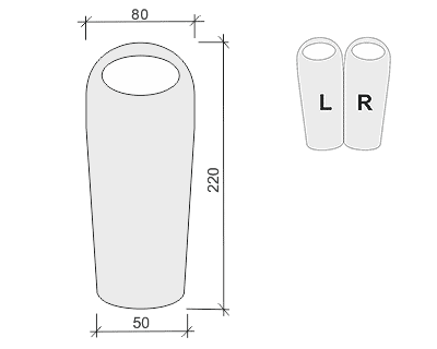 Load image into Gallery viewer, Sleeping Bag 900/1200, Left/Right Zip for 3-Season Use, Mummy 3D – Termic