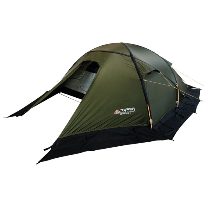 Load image into Gallery viewer, TopRock 2 Green 3-Person Expedition Tent with Full Snow Skirt for 4-Season Use