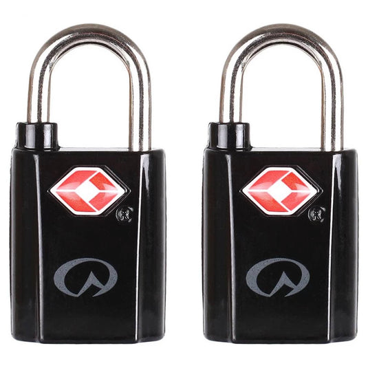 Small travel locks 2-pack durable metal body keyed locks -Lifeventure TSA Mini Padlocks (2-pack)