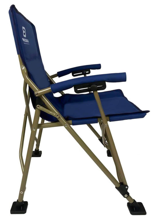 Base Camp Status Folding Camp Chair with Wide Stability Feet for Soft Surfaces