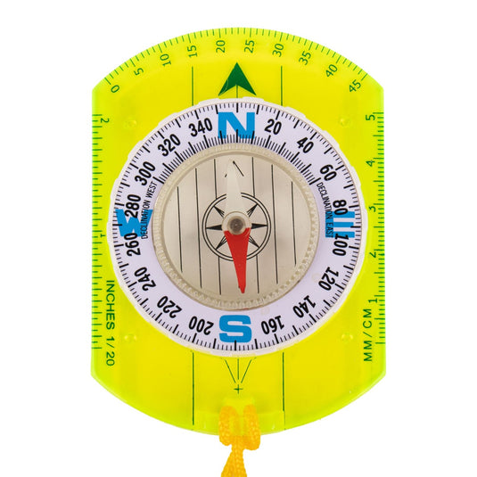 Baseplate Compass - Luminous Pointer, Dry Dial, Rulers (32 g) | TrekLine Base