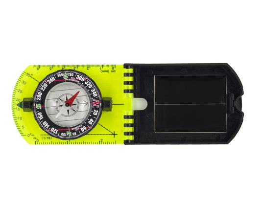 Mirror Compass, Sighting, Folding Luminous Design, Yellow | TrekLine