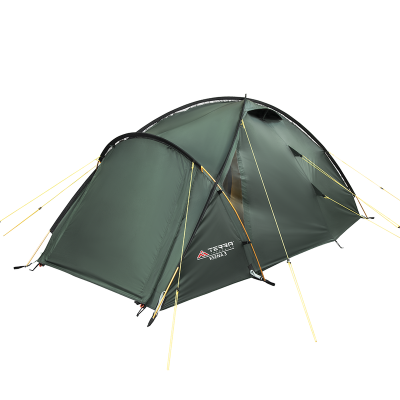 Load image into Gallery viewer, Ksena 3/3 Alu Four-Season Tent with Flysheet Pitch Option - Available with Aluminum or Fiberglass Poles for 3-4 Person Camping
