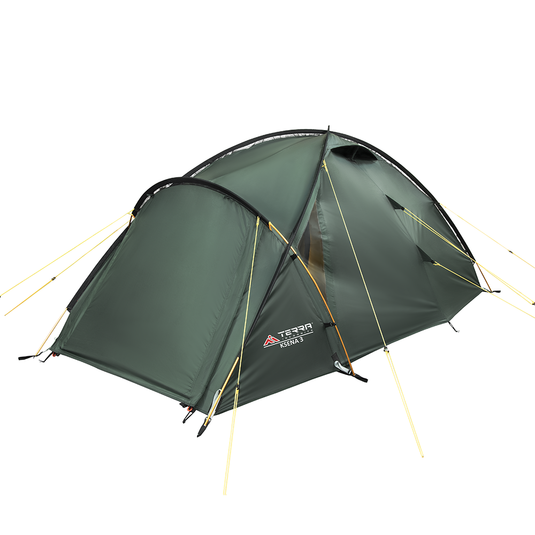 Ksena 3/3 Alu Four-Season Tent with Flysheet Pitch Option - Available with Aluminum or Fiberglass Poles for 3-4 Person Camping