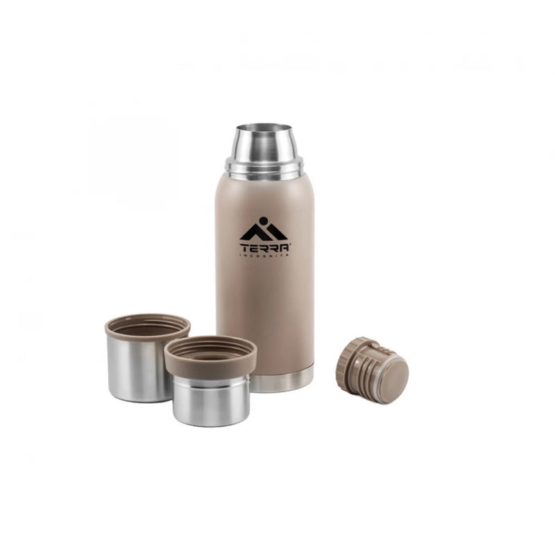 Load image into Gallery viewer, Insulated Thermos Stainless Steel Dual Cups Thermal Flask Duett 34/40 fl oz | Terra Incognita
