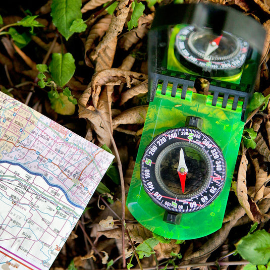 Folding Map Compass With Mirror - Sighting Capability, Liquid-Filled (75 g) | AceCamp