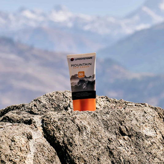 Sun Cream (50ml/100ml), SPF50 UVA/UVB Maximum Protection, Water/Sweat Resistant, Vitamin E, Ideal for High-Altitude Sports | Lifesystems Mountain SUN