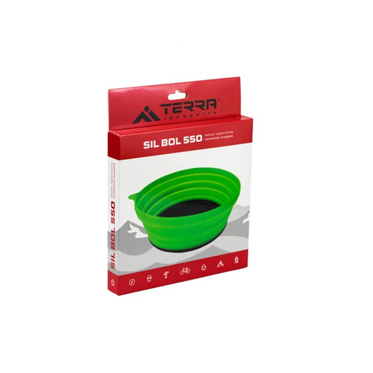 Collapsible Camping Bowl with Cutting Board Base, 18.6 fl oz Silicone | Sil Bol 550