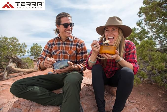 Load image into Gallery viewer, Folding Camping Spoon with Carry Case - Premium 18/8 Stainless Steel Collapsible Utensil for Outdoor Adventures
