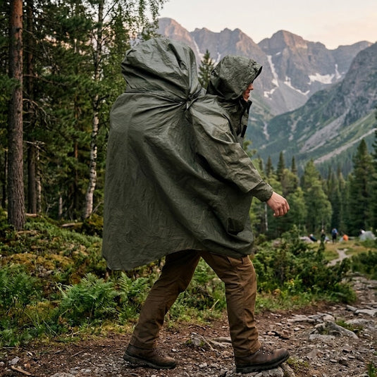 Rain Poncho & Backpack Cover, 190T Polyester 3000mm Waterproof | Terra Incognita