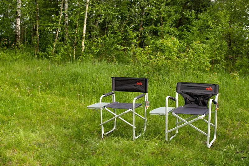 Load image into Gallery viewer, Folding Camp Chair Tramp Delux with Integrated Side Table &amp; Aluminum Frame for Enhanced Outdoor Comfort
