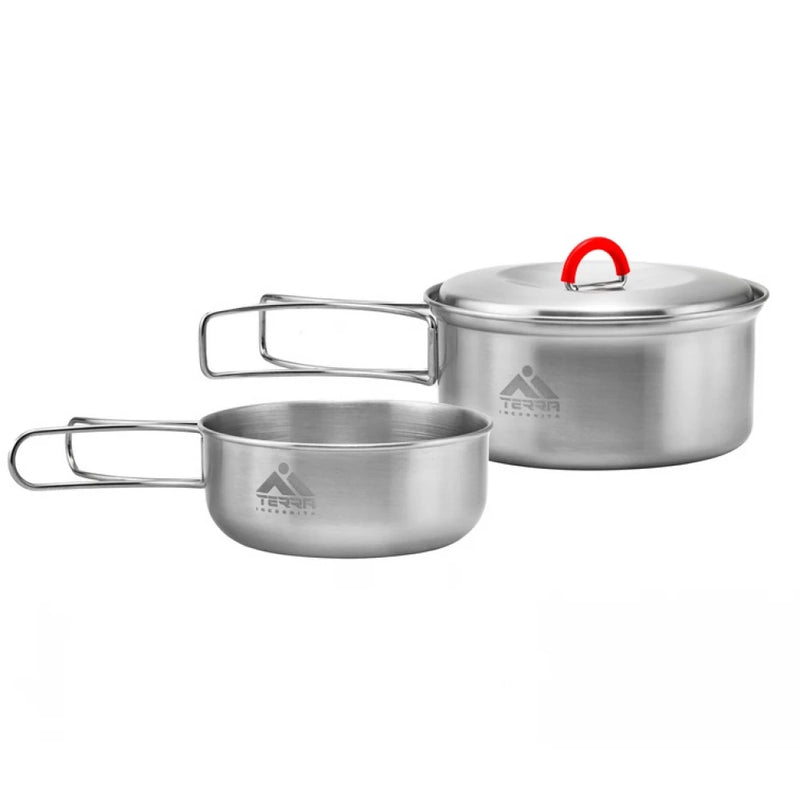 Load image into Gallery viewer, Camping Cookware Set for 1 Person, Stainless Steel Backpacking Kit | Solo Set
