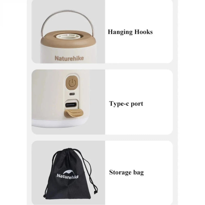Load image into Gallery viewer, 3-in-1 Mini Air Pump with Lantern &amp; Fan, Ultralight | Naturehike CNK2300DQ022

