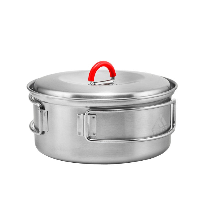 Load image into Gallery viewer, Solo Set Stainless Steel Cookware with Pot, Lid and Bowl - Compact 1-Person Camp Kitchen Set for Backpacking and Hiking
