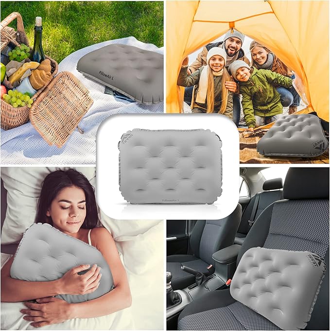 Load image into Gallery viewer, PillowAir M/L Ultralight Inflatable Travel Pillow with TPU Laminated Elastic Fabric - Choice of Medium or Large Size for Camping
