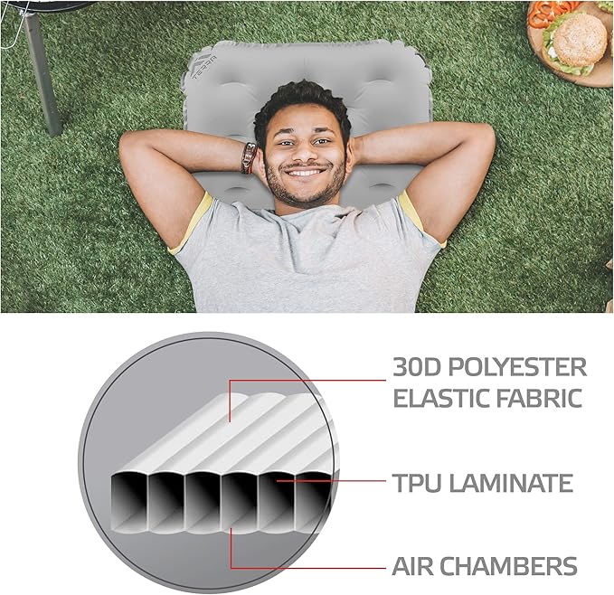 Load image into Gallery viewer, PillowAir M/L Ultralight Inflatable Travel Pillow with TPU Laminated Elastic Fabric - Choice of Medium or Large Size for Camping
