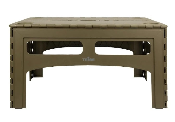 Load image into Gallery viewer, Tribe Camp Table Low Folding Polypropylene Table with Cup Holders for Outdoor Recreation
