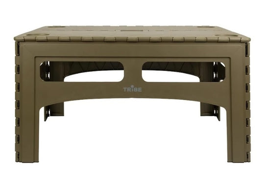 Tribe Camp Table Low Folding Polypropylene Table with Cup Holders for Outdoor Recreation