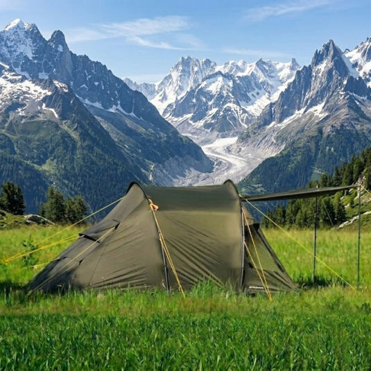 Camping Tent for 4 Persons, Family Tunnel Design with Extended Vestibule