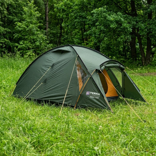 Camping Tent for 2 Persons, All-Season Dual Entrances