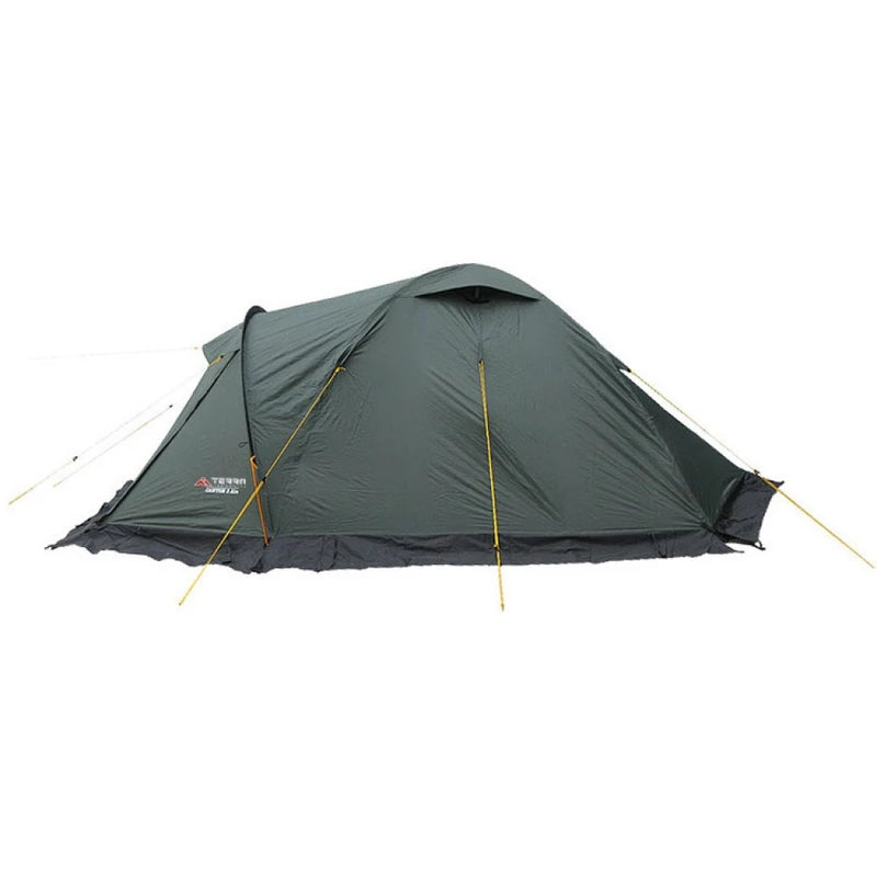 Load image into Gallery viewer, green Canyon 3 mountain tent with protective snow skirt on white background
