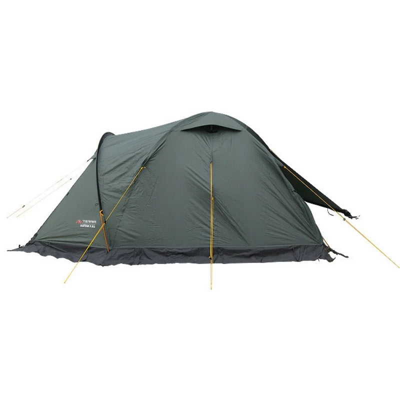 Load image into Gallery viewer, Green Canyon 3 mountain tent with a partially open side door on white background
